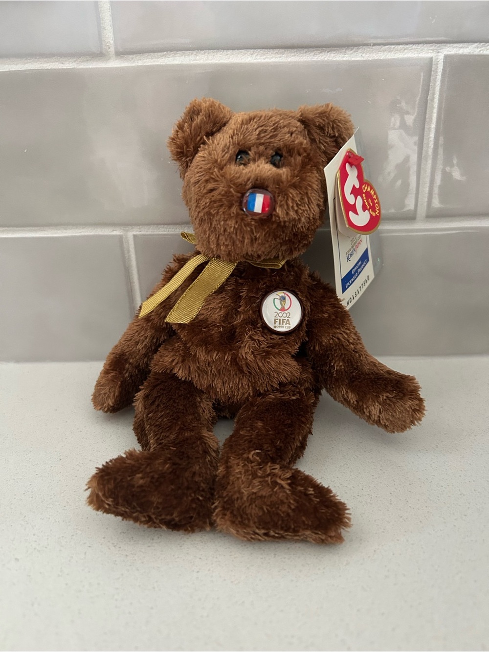 Ty BB "France" FIFA World Cup Soccer Championship Bear, Brand New w/Mint Tags